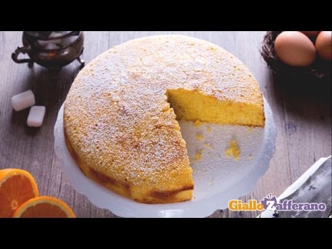 Torta all arancia senza uova giallo zafferano